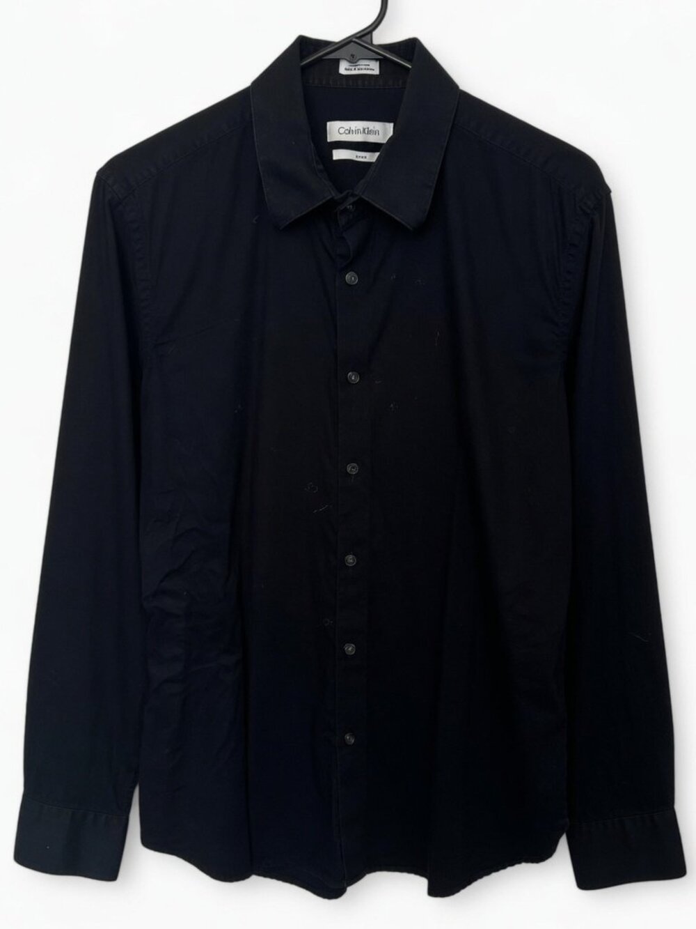 Calvin Klein Black Long Sleeve Button Up Shirt Men's Medium Slim Fit